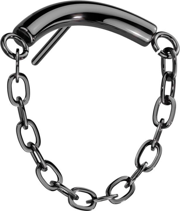 Produktbild Star Piercing Threadless Stange schwarz Anhänger Kette (ohne Messing, Titan G23)