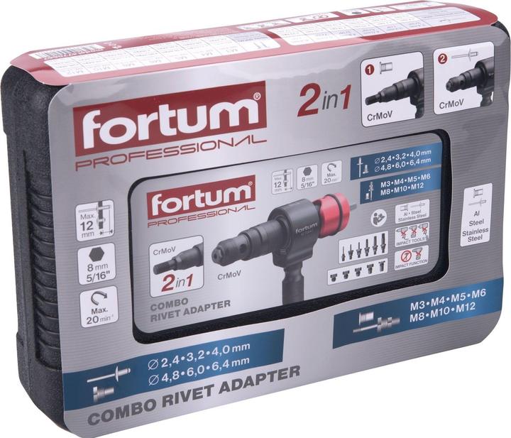 Produktbild Fortum Nietaufsatz 2-in-1 für Blindnieten