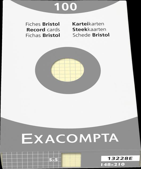 Image du produit Exacompta Fiches (A5, 205 g/m², 100 x)