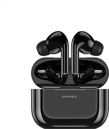 Awei słuchawki Bluetooth 5.0 T29 TWS + stacja dokująca czarny/black (ANC, 4 h, Wireless)
