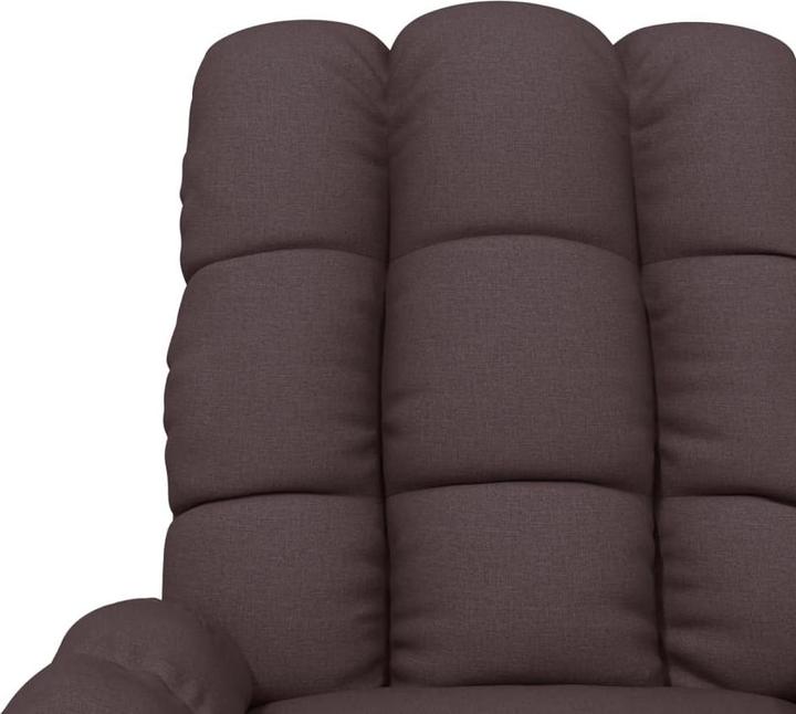 Actual product image VidaXL Massage armchair TV armchair Relax armchair Recliner dark brown fabric