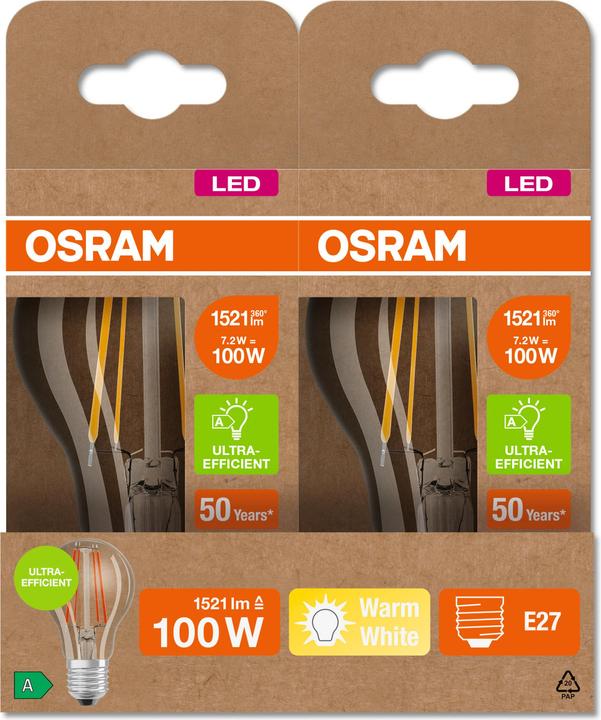 Immagine prodotto Osram Filamento Led Classic A (E27, 7.20 W, 1521 lm, 1 x, A)