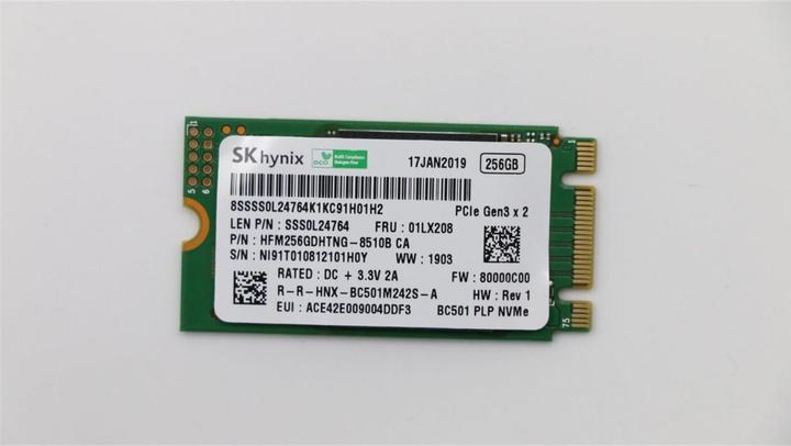 Actual product image Lenovo SSD 256GB M.2 PCIe NVMe (256 GB, M.2 2242)
