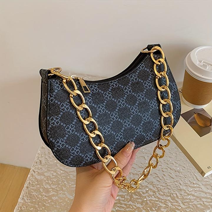 Produktbild Only-Bags.Store Retro bedruckte klassische Unterarmtasche, einfache Umhängetasche, lässige Handtasche, Shopping