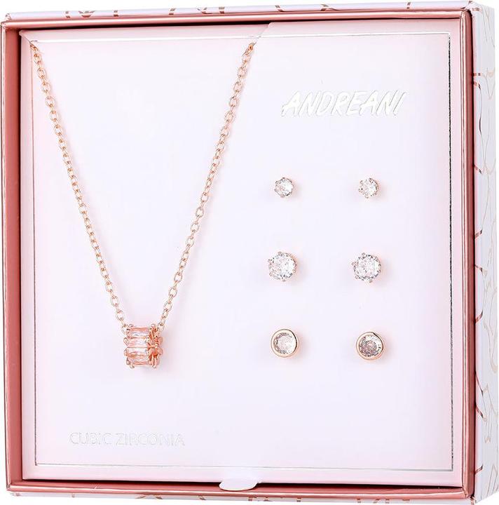 Image du produit Andreani Bracelet avec amazonite véritable (80 cm, Pierres, Nude, Verre, Marron, Métal)