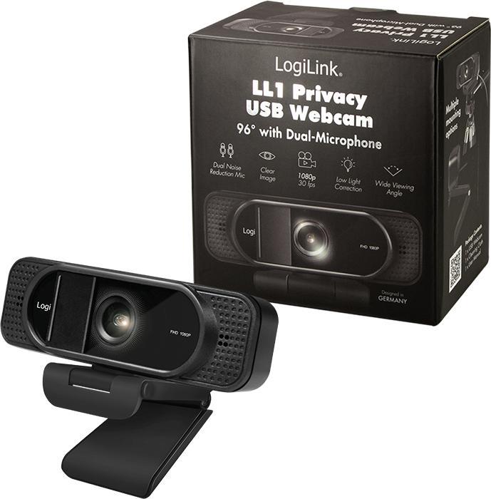 Actual product image LogiLink Webcam 1080p FHD Webcam + Microphone Privacy 96° (2 Mpx)