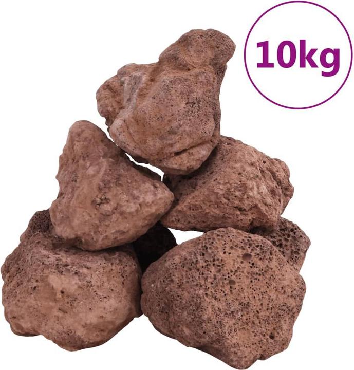 Image du produit VidaXL Granulés de lave 10 kg rouge 10-30 cm,Couleur : rouge,Matériau (Décoration, autres éléments)