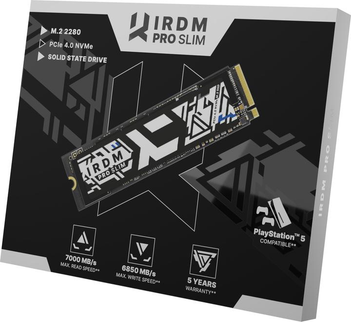 Actual product image Goodram IRP-SSDPR-P44S-1K0-80 Internal Solid State Drive M.2 1 TB PCI Express 4.0 3D TLC NAND NVMe (1000 GB, M.2 2280)