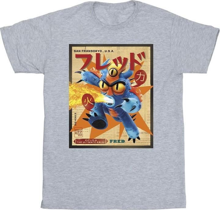 Immagine prodotto Disney Big Hero 6 Baymax Fred Newspaper Maglietta Uomo (4XL)