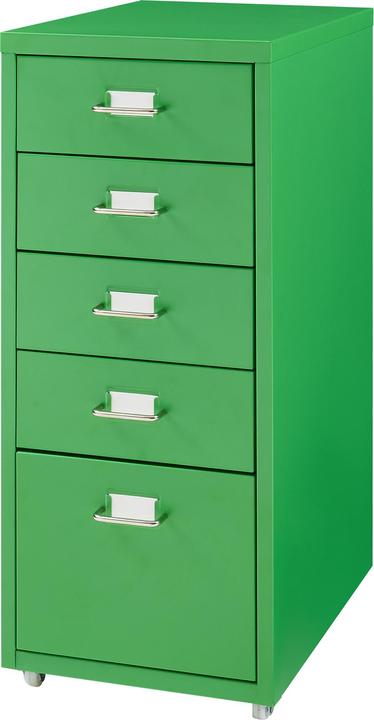 Actual product image En.Casa Rollcontainer Kökar mit 5 Schubladen 69x28x41 cm Apfelgrün (69 x 28 x 41 cm)