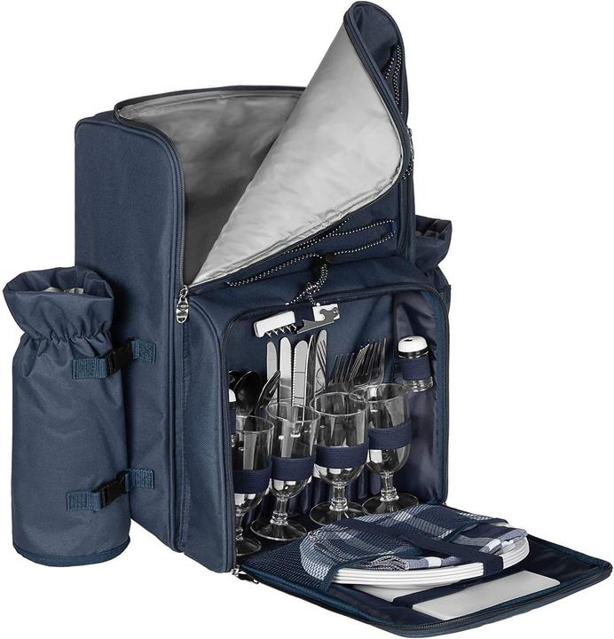 Produktbild Anndora Picknickrucksack, Navy Blau Weiss
