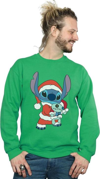 Actual product image Disney Mens Lilo And Stitch Stitch Christmas Sweatshirt (XL)