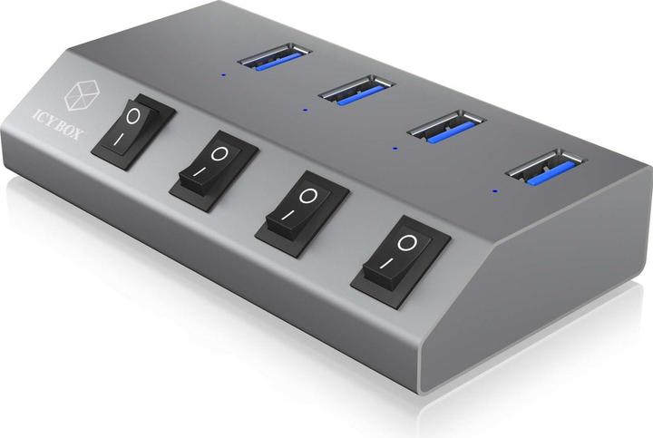 Actual product image Icy Box Ib-Hub1405 (USB-B, 4 Ports)