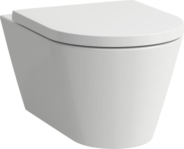 ROCA LAUFEN Kartell WC sospeso, scarico basso, con Silent Flush senza bordo, 545x370x355 mm