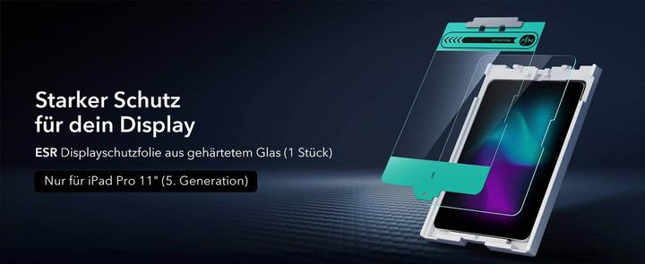 Actual product image ESR Tempered glass display protection (1 Piece, iPad Pro 11 2024 (M4))