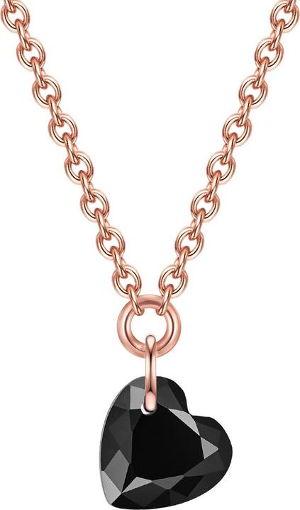 Image du produit Glanzstücke München Mesdames coeur argent sterling spinelle or rose 40,0 cm longueur de base + 5,0 cm extension - 32432 (Argent Sterling, 40 - 45 cm)