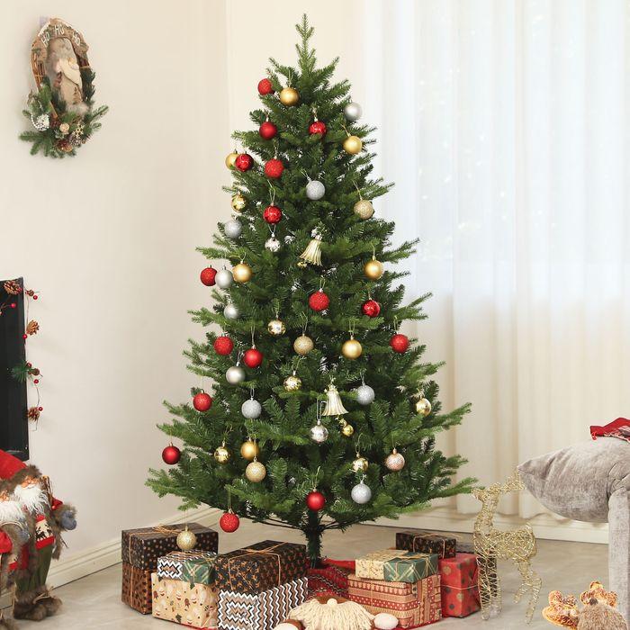 Produktbild Swisshandel24 Künstlicher Weihnachtsbaum, 180 cm Christbaum mit Schnellaufbau Klappsystem (180 cm)