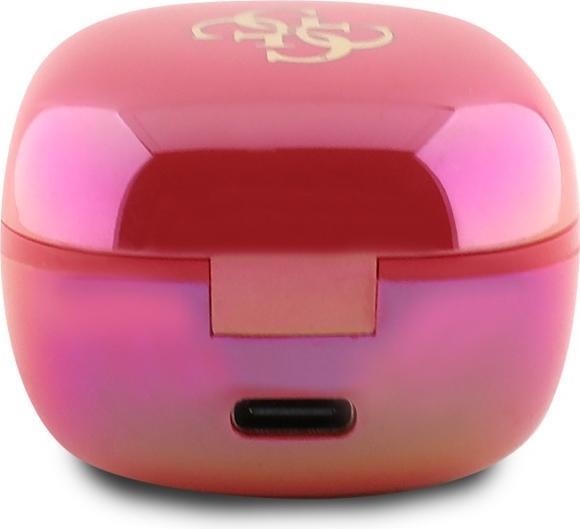 Produktbild Guess 4G Logo Mini TWS Kabellose Kopfhörer Bluetooth Headset - Rosa (ANC, 24 h, Kabellos)
