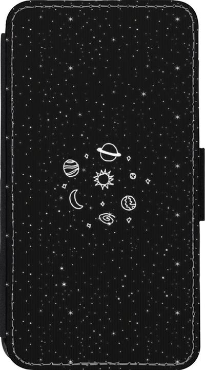 Actual product image PhoneLook Cover Wallet black Space Doodle (Apple iPhone 13 mini)