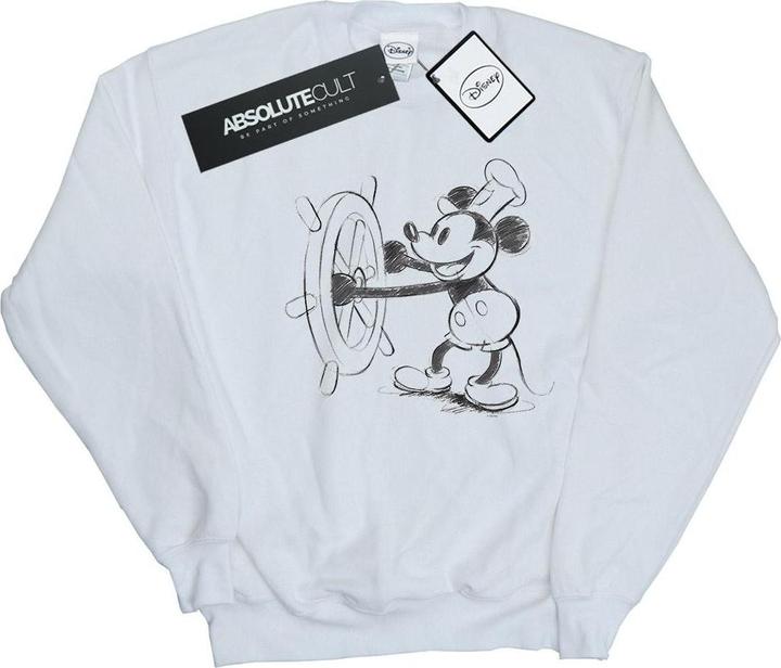 Actual product image Disney Womens/Ladies Mickey Mouse Steamboat Sketch Sweatshirt (S)