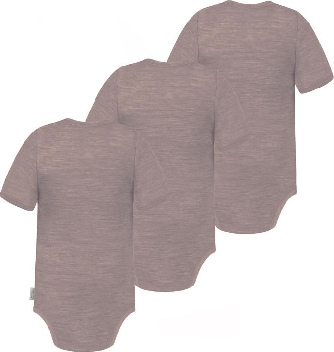 Actual product image Normani Set of 3 baby merino bodysuit short sleeves "Tauranga" - 9287 (80)
