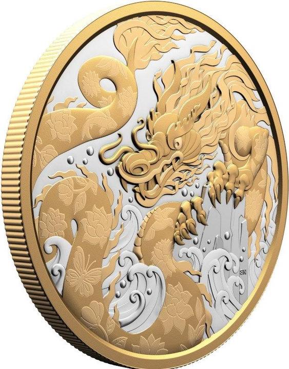 Image du produit Royal Canadian Mint Silber Water Dragon 5 oz PP - Teilvergoldet 2025 (999.90, 2025)