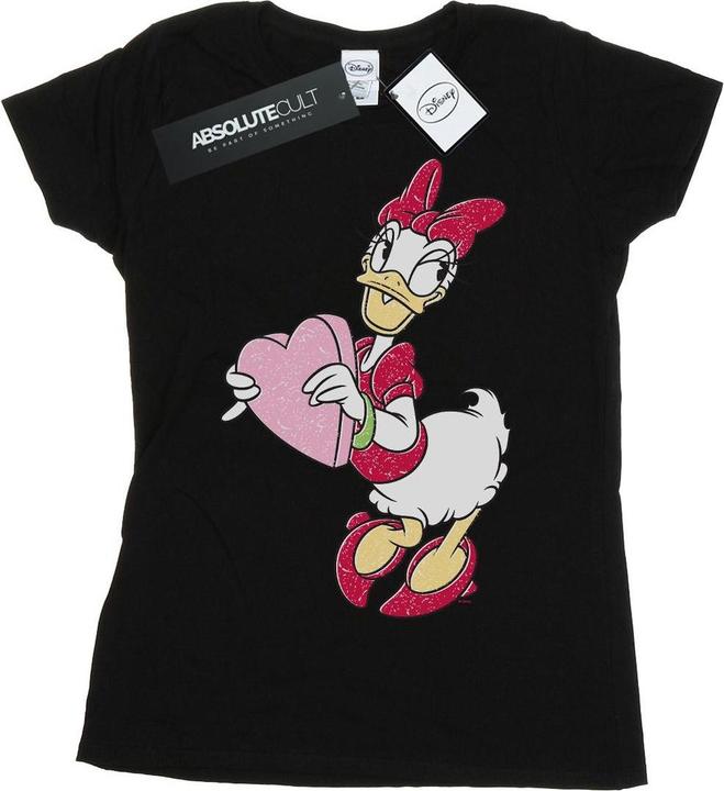 Actual product image Disney Womens/Ladies Daisy Duck Love Heart Cotton T-Shirt (XL)