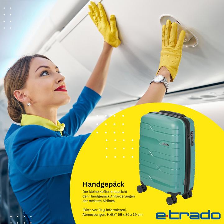 Produktbild e-Trado Reisekoffer Set (92 l, M (50 - 90l), L (90 - 115l), XL (ab 115l))