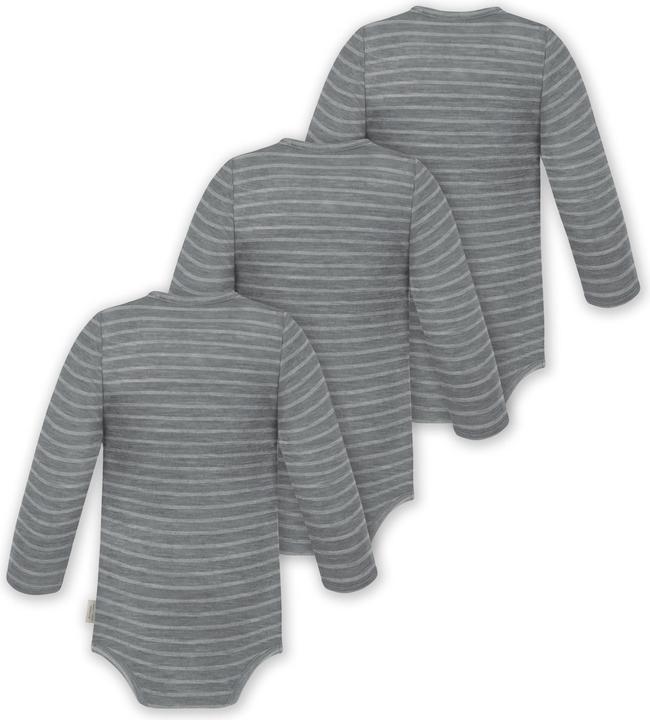 Produktbild Normani 3er Pack Baby Merino Body Langarm „Auckland" - 9371 (68)