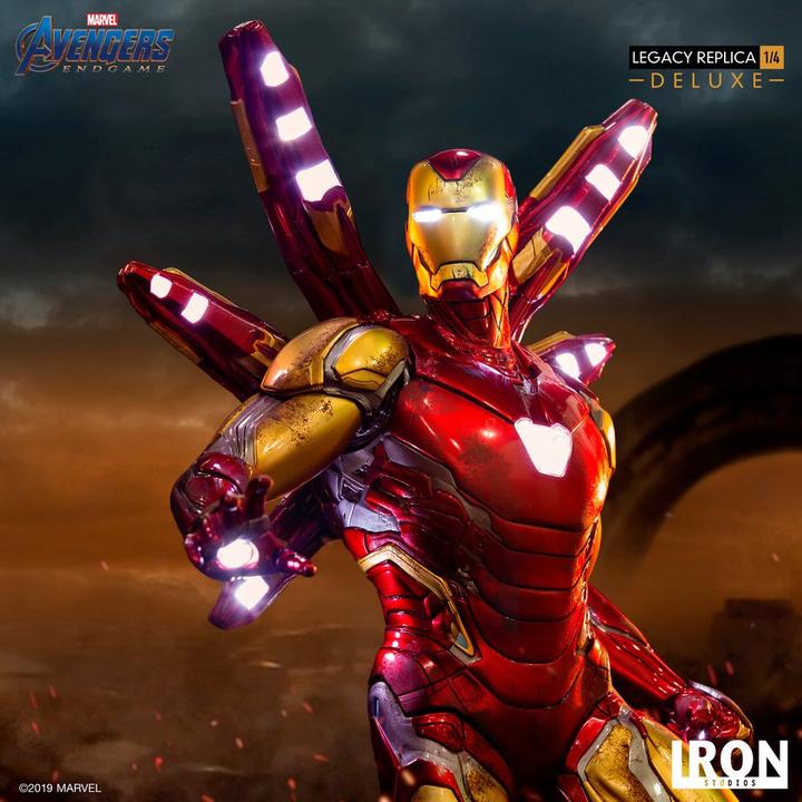 Actual product image Iron Studios Avengers: Endgame Legacy Replica Statue 1/4 Iron Man Mark LXXXV Deluxe Version 84 cm