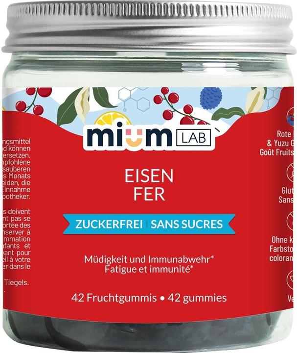 Mium Lab Vitamingummis Eisen (42 Stück, Gummies, 143 g)