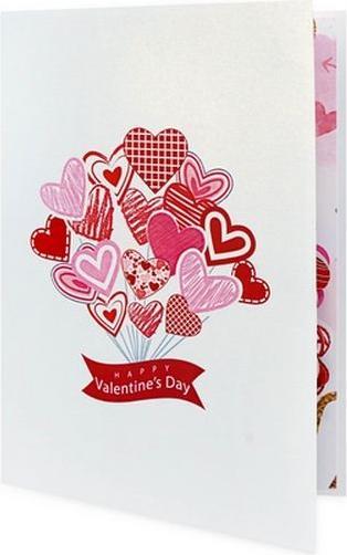 Image du produit MU Classic Carte de voeux pop-up pour la Saint-Valentin - Coeurs (1 pcs)