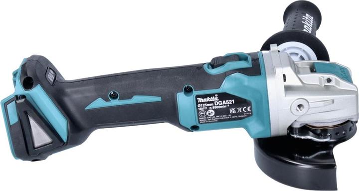 Productafbeelding Makita DGA 521 M1X1 accu haakse slijper 18 V 125 mm X-LOCK Brushless + 1x accu 4.0 Ah - zonder (125 mm)