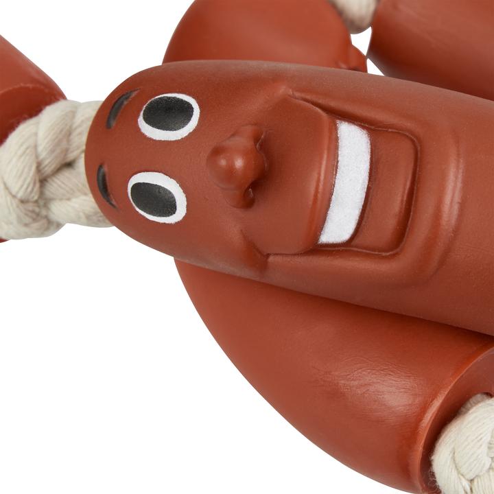 Actual product image Relaxdays Sausage Rope Chew Toy for Dogs (Tug toy dog)