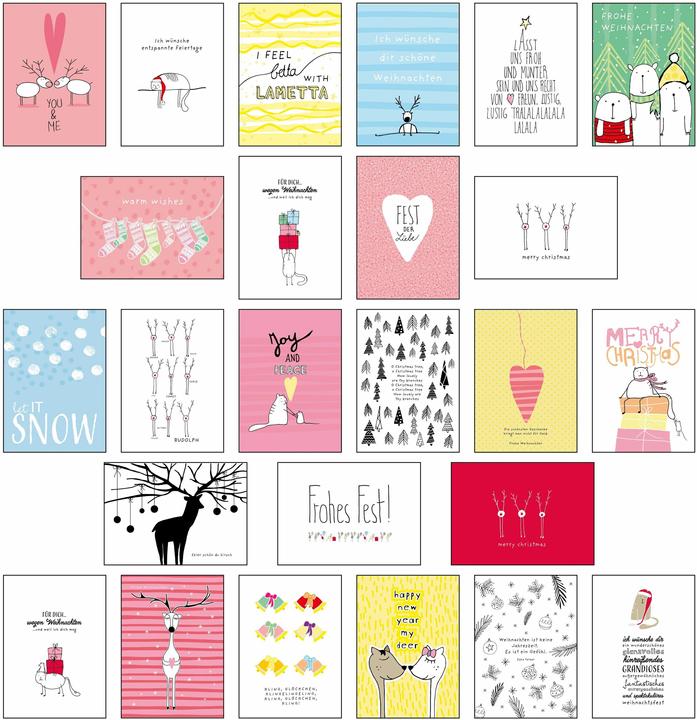 Actual product image Christmas postcard set. Part 2 (25 pcs.)