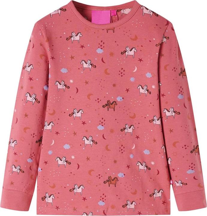 Image du produit VidaXL Pyjama pour enfant manches longues rose foncé 140,Matériau : 95 (140)