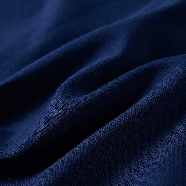 Actual product image VidaXL Children's long-sleeved shirt navy blue 128,Material: 100 (128)