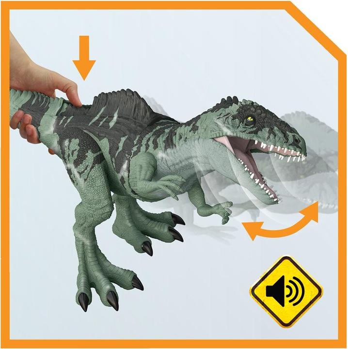 Actual product image Jurassic World Dominion Strike ‘N Roar Giganotosaurus Chomp Roar