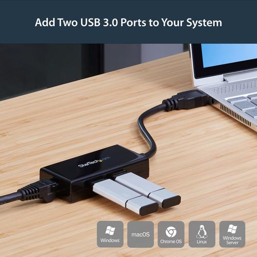 Actual product image StarTech USB 3.0 Gigabit Ethernet and USB 3.0 Hub (USB-A, 1 Ports)