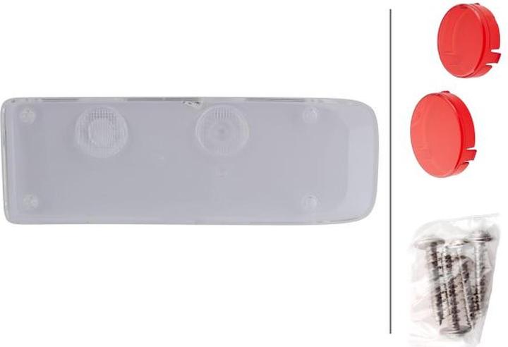 Actual product image Hella Rear light lens left for DAF SCANIA JAEGER KÖGEL HUMBAUR
