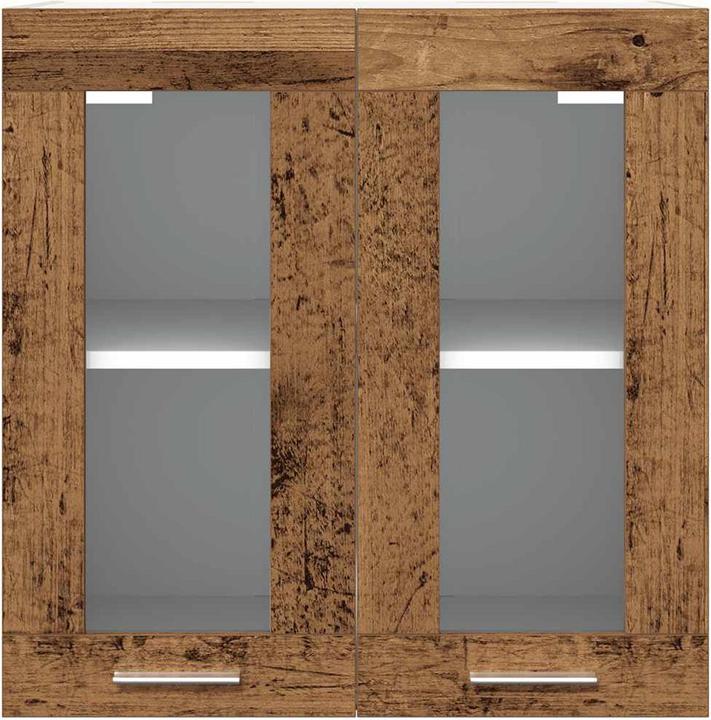 Image du produit VidaXL Küchen-Wandschrank mit Glastüren Altholz-Optik 60x31x60 cm (60 x 31 x 60 cm)