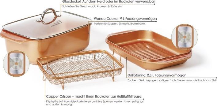 Immagine prodotto Livington Copperline Wonder Cooker (Pirofila + casseruola, Alluminio)