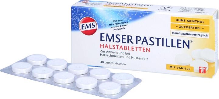 Actual product image Emser Pastilles Throat Tablets without Menthol sugar-free, 30 pcs. tablets (30 Piece)