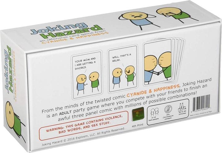Actual product image Spilbraet Joking Hazard (English, German, French, Spanish)