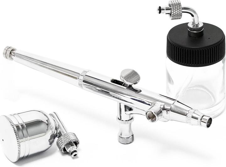 Produktbild Wiltec Airbrushpistole Spritzpistole Druckluft Typ 134K Double Action Funktion Düsen