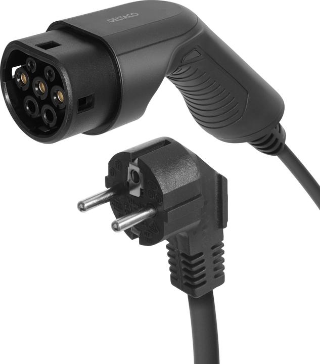 Productafbeelding Deltaco EV laadkabel E-car & Hybride, 16 A, 3.6 kW (CEE 7/7, 3.60 kW, 16 A, 5 m)