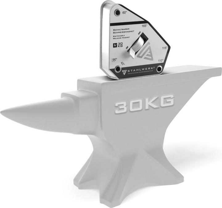 Immagine prodotto Stahlwerk Angolo di saldatura magnetico commutabile 45° - 165° 30 kg / 66 lbs