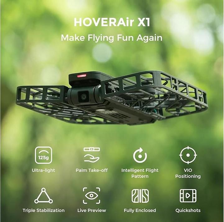 Immagine prodotto HoverAir X1 Combo (11 min, 125 g, 12 Mpx)