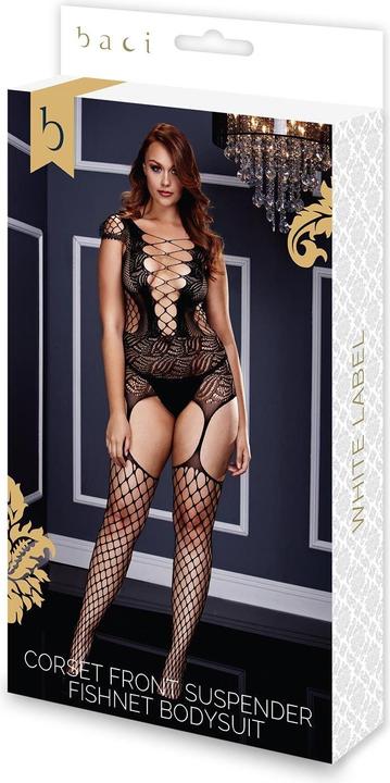 Produktbild Baci Corset Front Suspender Fishnet Bodysuit (XXL)