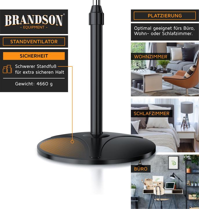 Actual product image Brandson Pedestal fan (45 dB)
